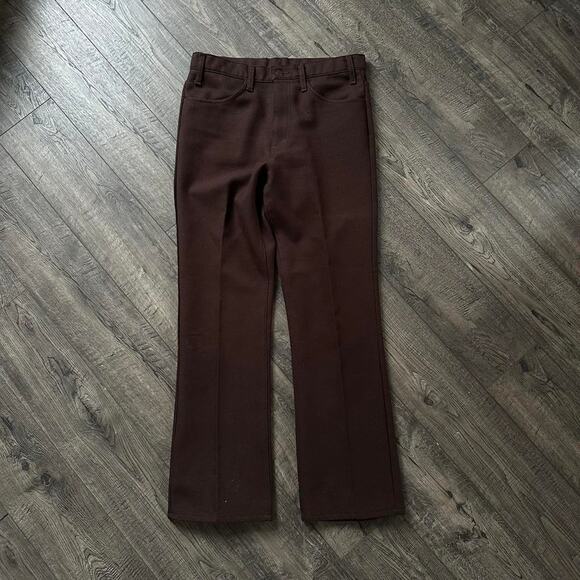 Vintage 80s Brown Levi’s Basic Dress Rancher Cowboy Western Flare Pant - Picture 2 of 8